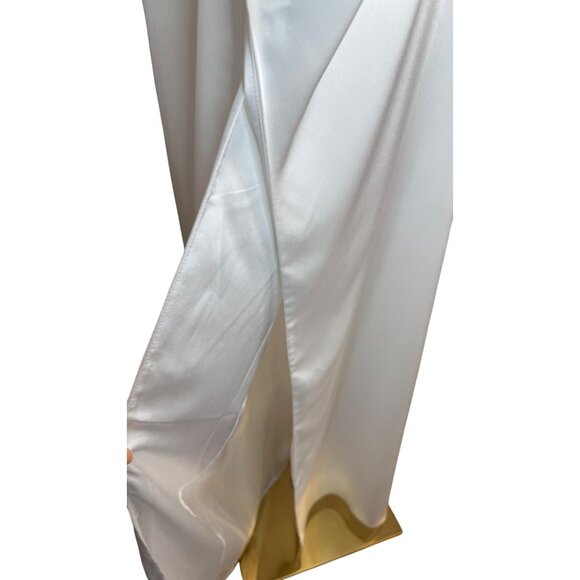 NWOT Show Me Your Mumu White XL Adele Halter Maxi Dress Satiny Polyester - Picture 7 of 16